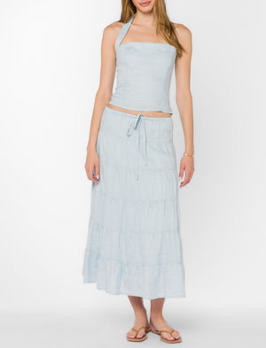 Reiko Halter Top in Corydalis Blue