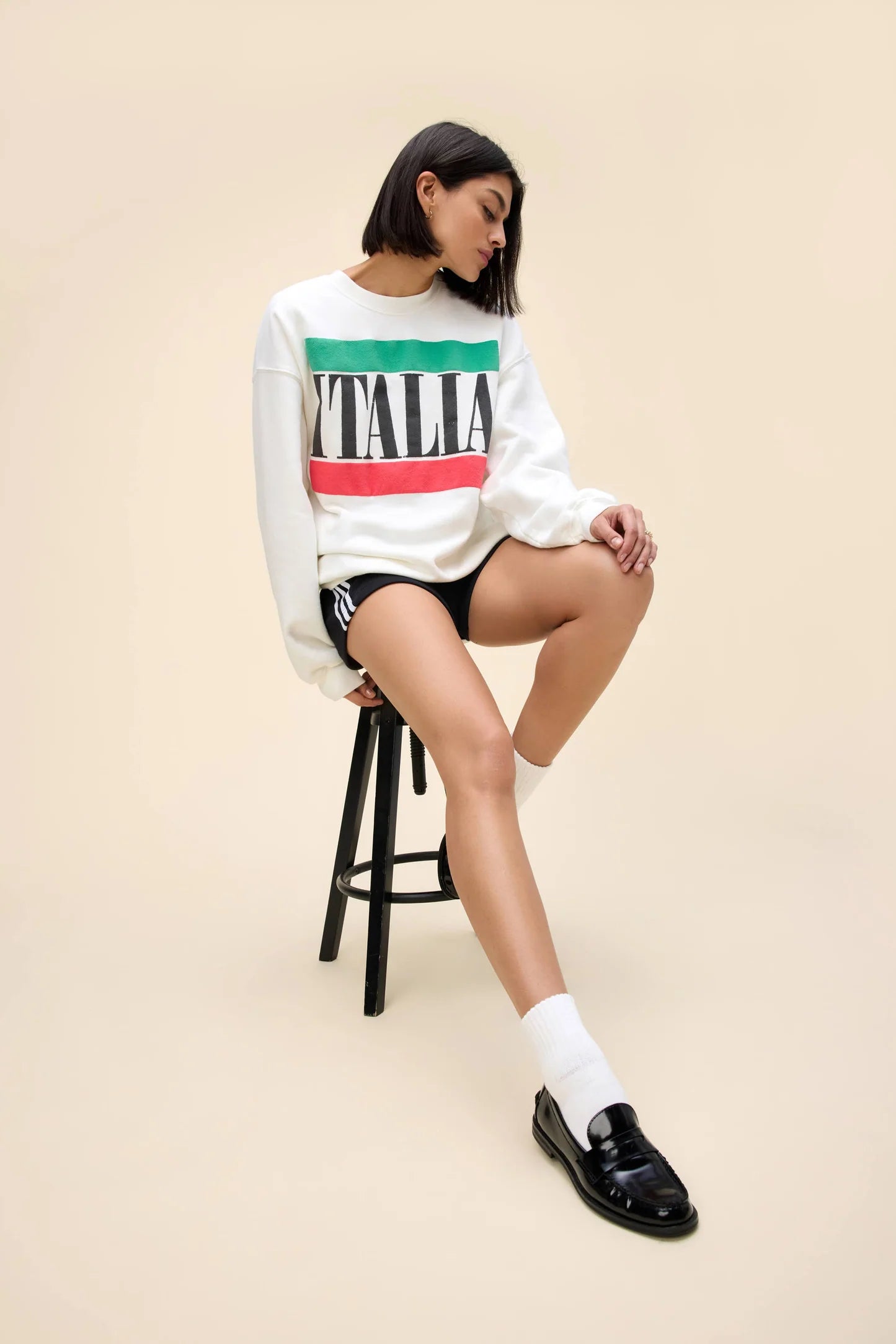 Daydreamer Italia Bf Vintage White Crew