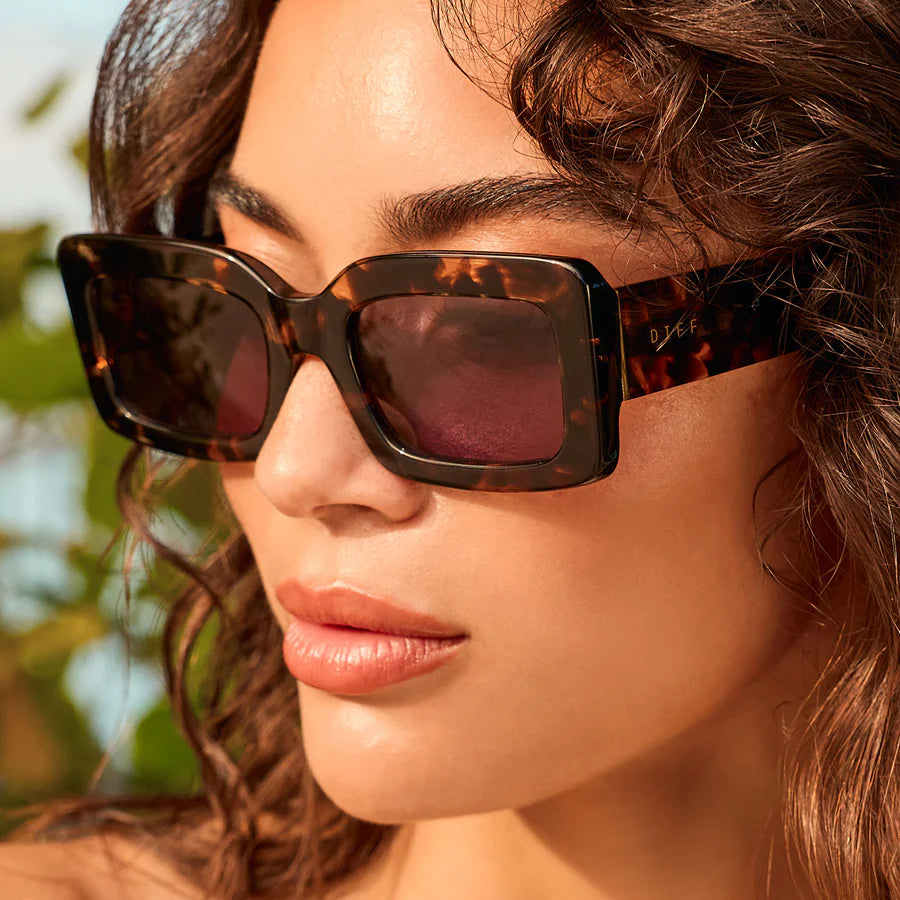 DIFF Indy Espresso Tortoise Sunglasses