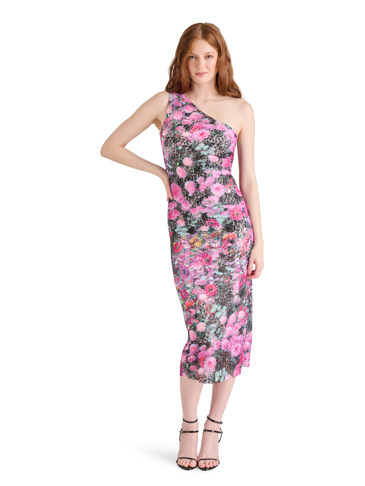 Steve Madden Sacha Floral One Shoulder Dress