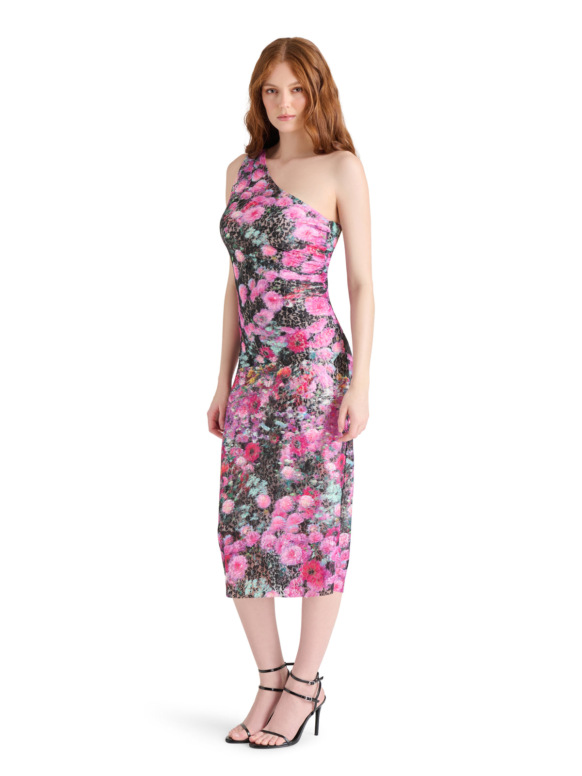 Steve Madden Sacha Floral One Shoulder Dress