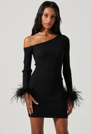 Astr the Label Liz Sweater Black Dress