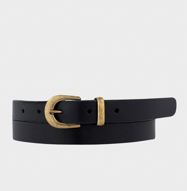 小物 ANCELLM NARROW LEATHER BELT Narrow Calf Leather Belt - The Armoury