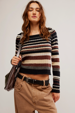 Free People LUMEN STRIPE PULLOVER