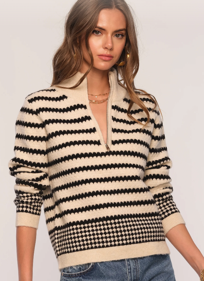 Heartloom Delina Stripe Ivory Sweater