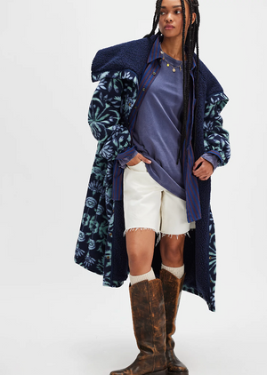 Free People This Love Cardi Night Sky Coat