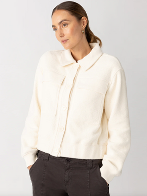 Sanctuary Cruise Knit Jacket in Chalk