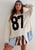 Free People WTF 87 Pullover in White Combo