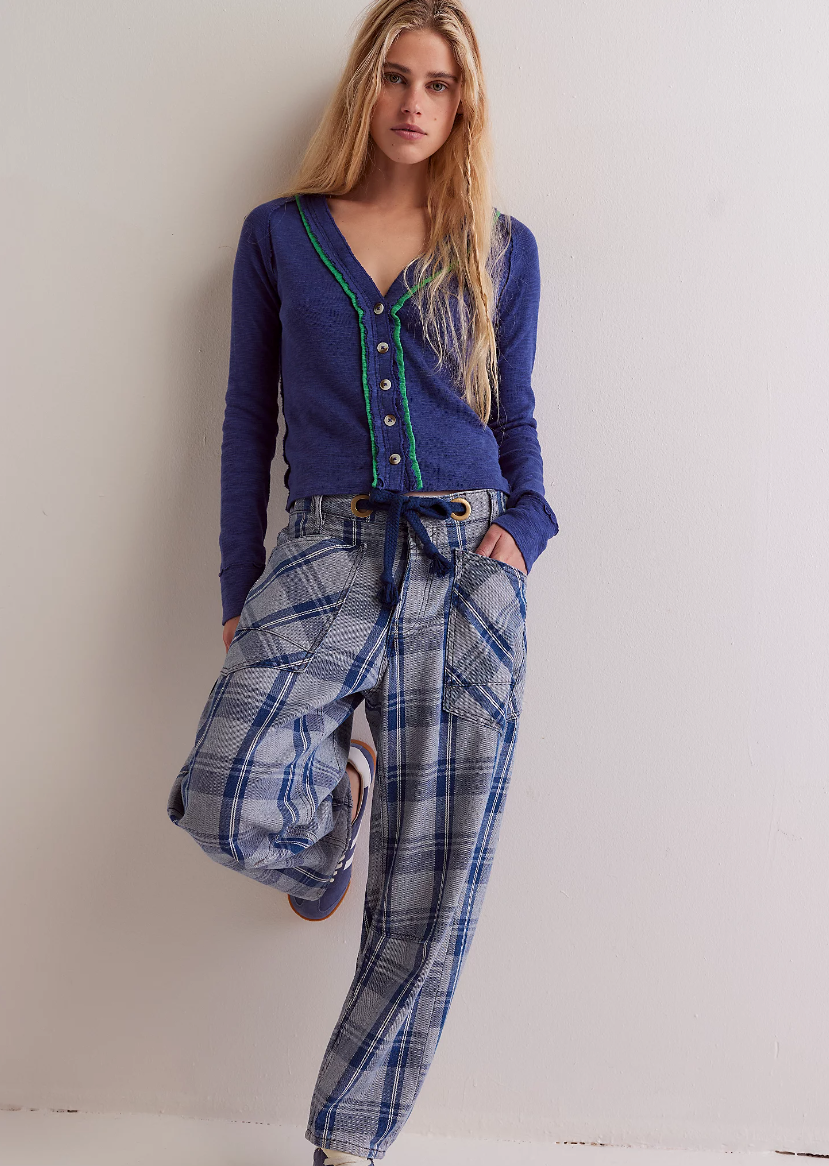 (取寄) フリーピープル レディース ティプトン カルディ Free People women Tipton Cardi Indigo Combo Free People Tipton Cardi in Indigo Combo - Pilar Boutique