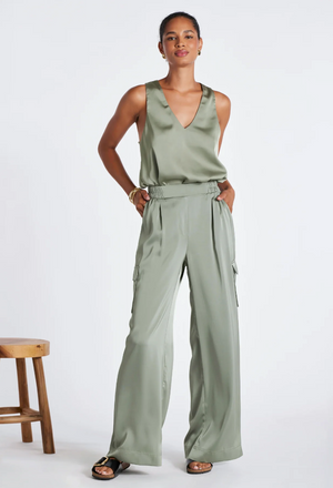 Bishop + Young Renee Satin Cami in Olive