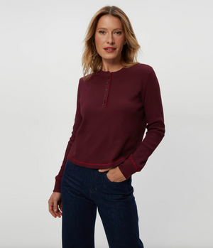 Michael Stars Lina Henley Tee in Beetroot