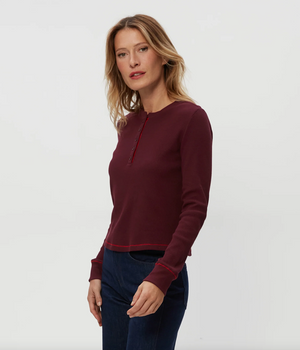 Michael Stars Lina Henley Tee in Beetroot