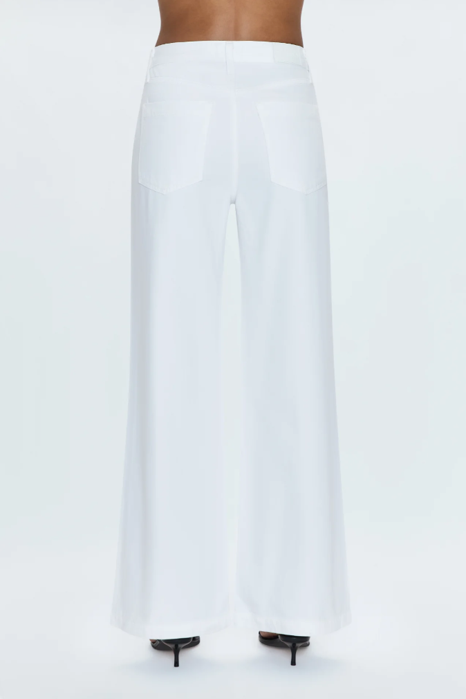 Pistola Jaydn Low Slung Palazzo Jean in Vivid White