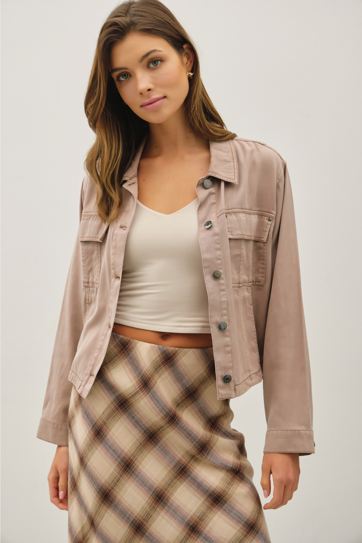 Tay Soft Tencel Jacket with Pockets