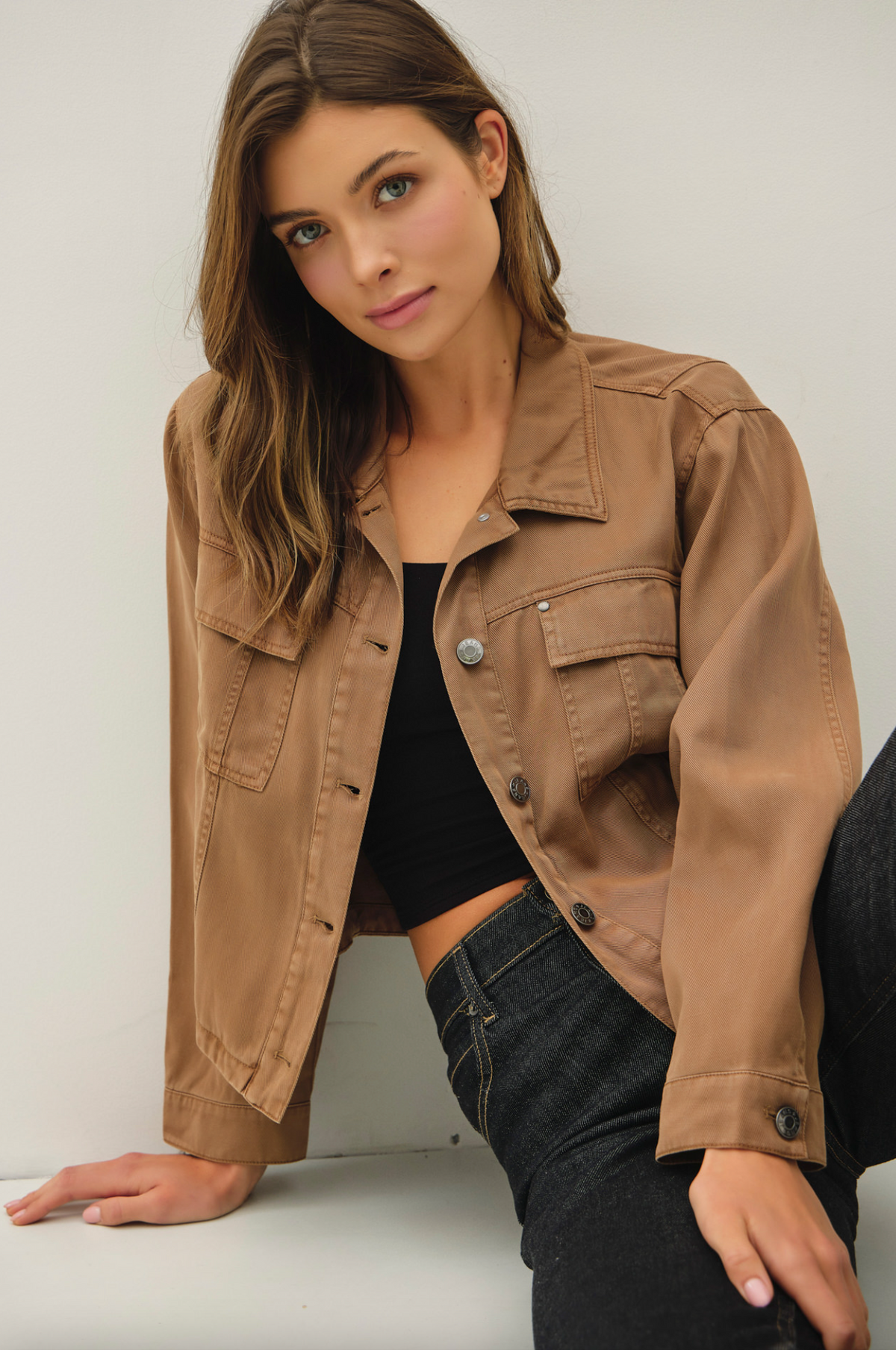 Tay Soft Tencel Jacket with Pockets