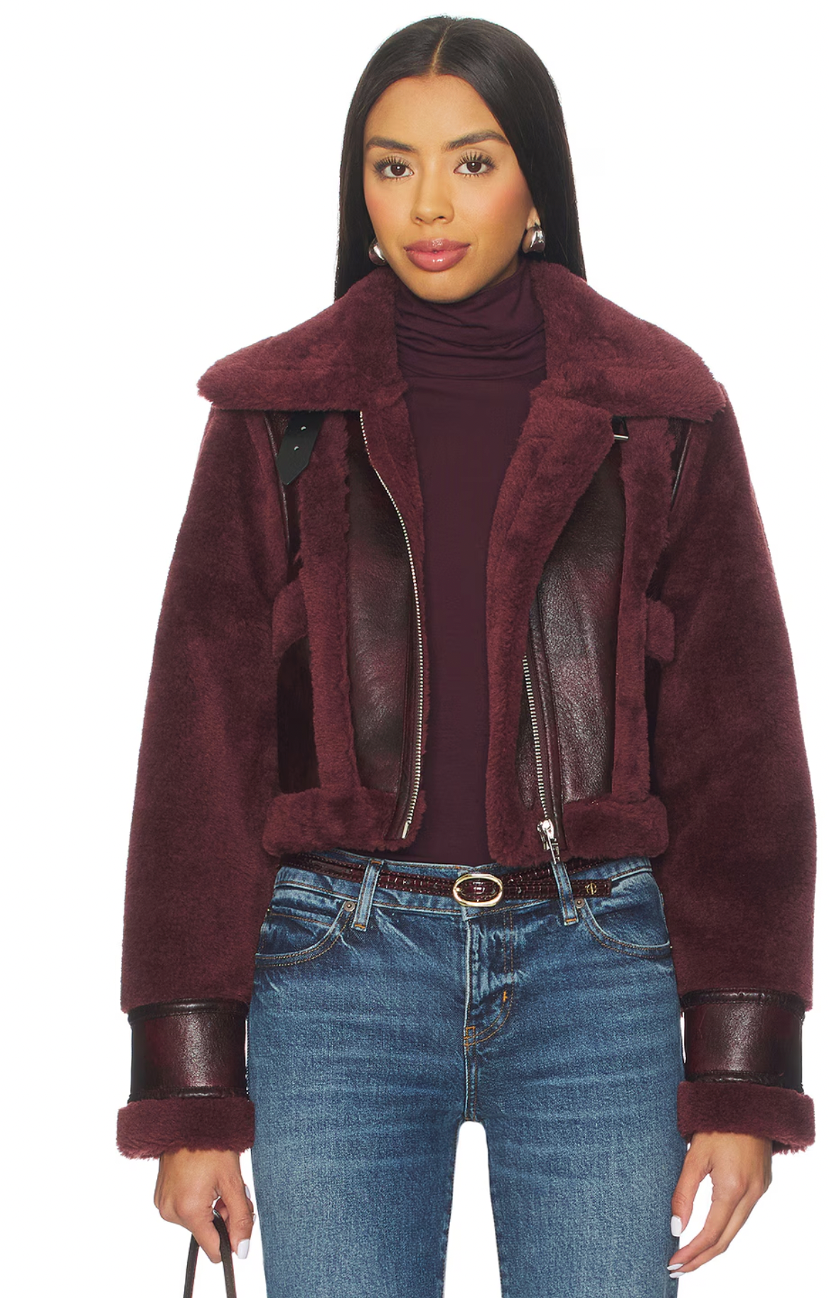 Blank NYC Anchor Points Sherpa Leather Jacket