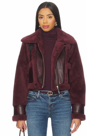 Blank NYC Anchor Points Sherpa Leather Jacket
