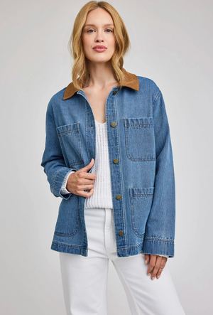 Flynn Denim Button Down in Light Wash