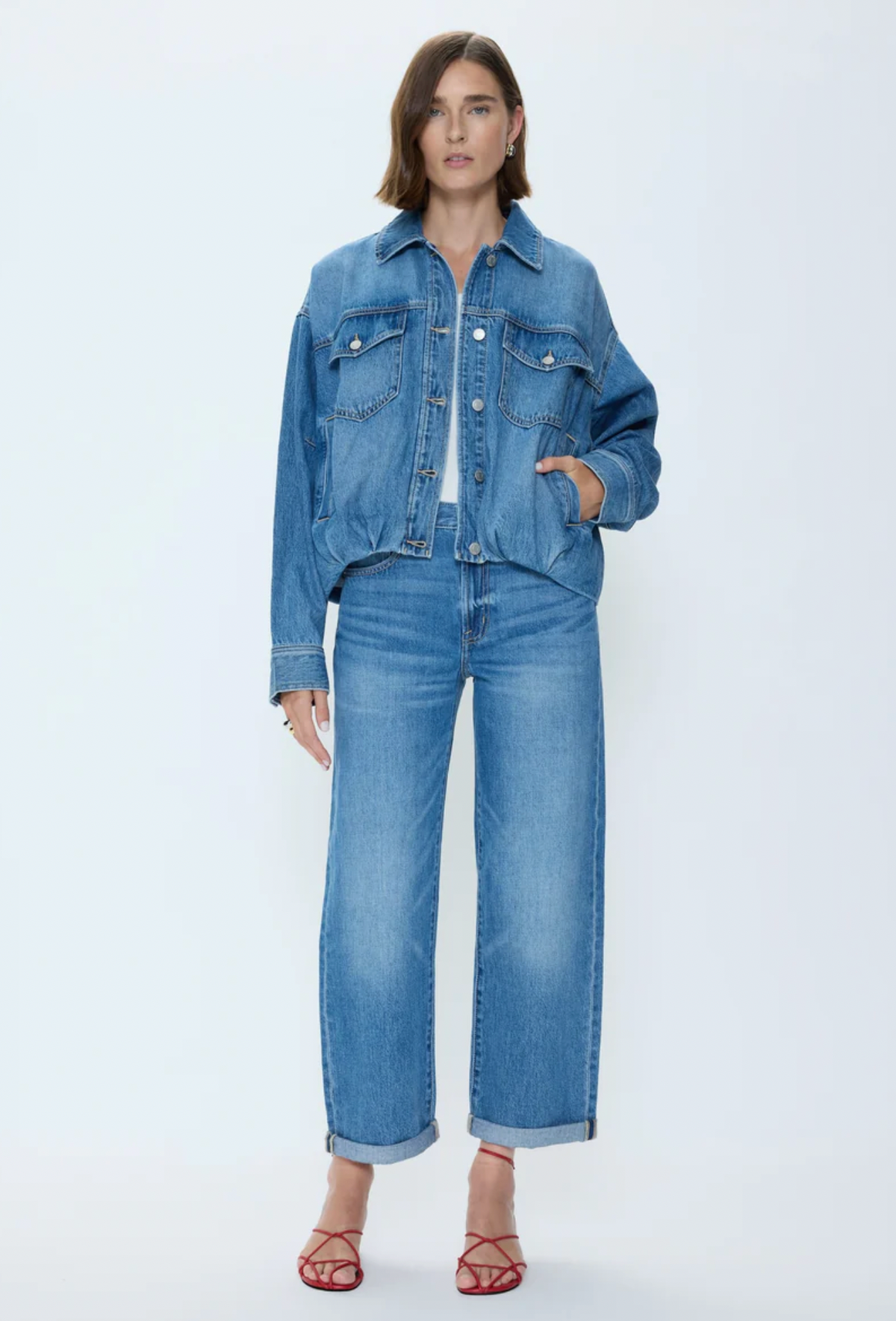 Pistola Bibi Denim Jacket in Heartflet