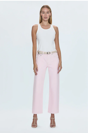 Pistola Lexi Mid Rise Bowed Straight in Blush