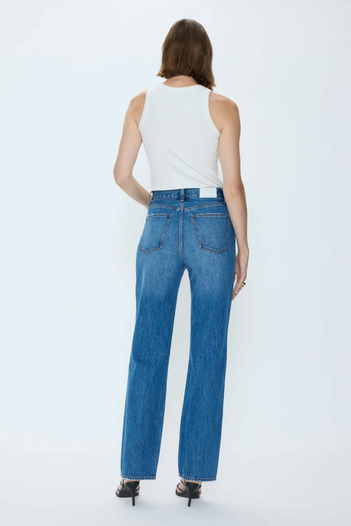 Pistola Cassie Denim Straight Jeans in Capri