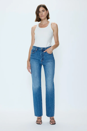 Pistola Cassie Denim Straight Jeans in Capri