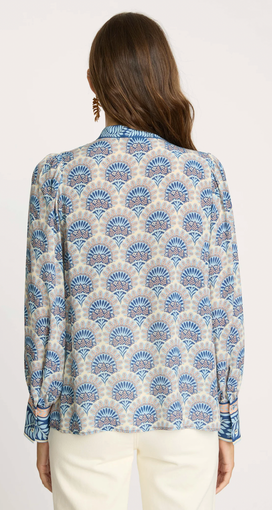 Caballero Riley Top in Blue Boho Deco