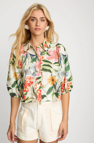 Caballero Juliette Top in Buttercream Floral