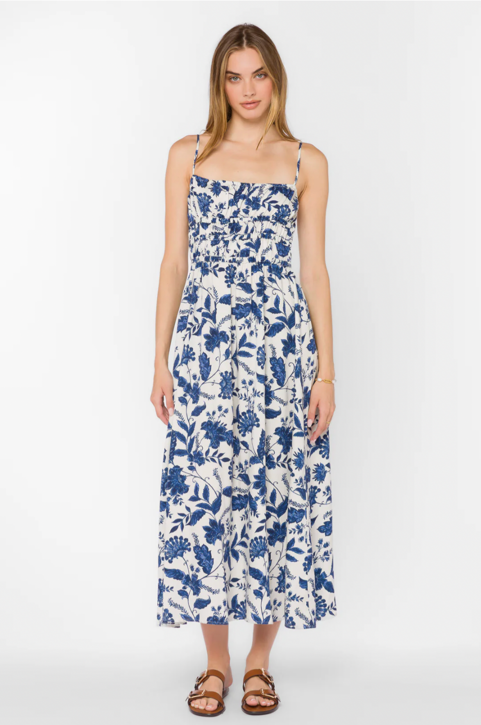 Tanella Dress in Jacobean Blue Floral