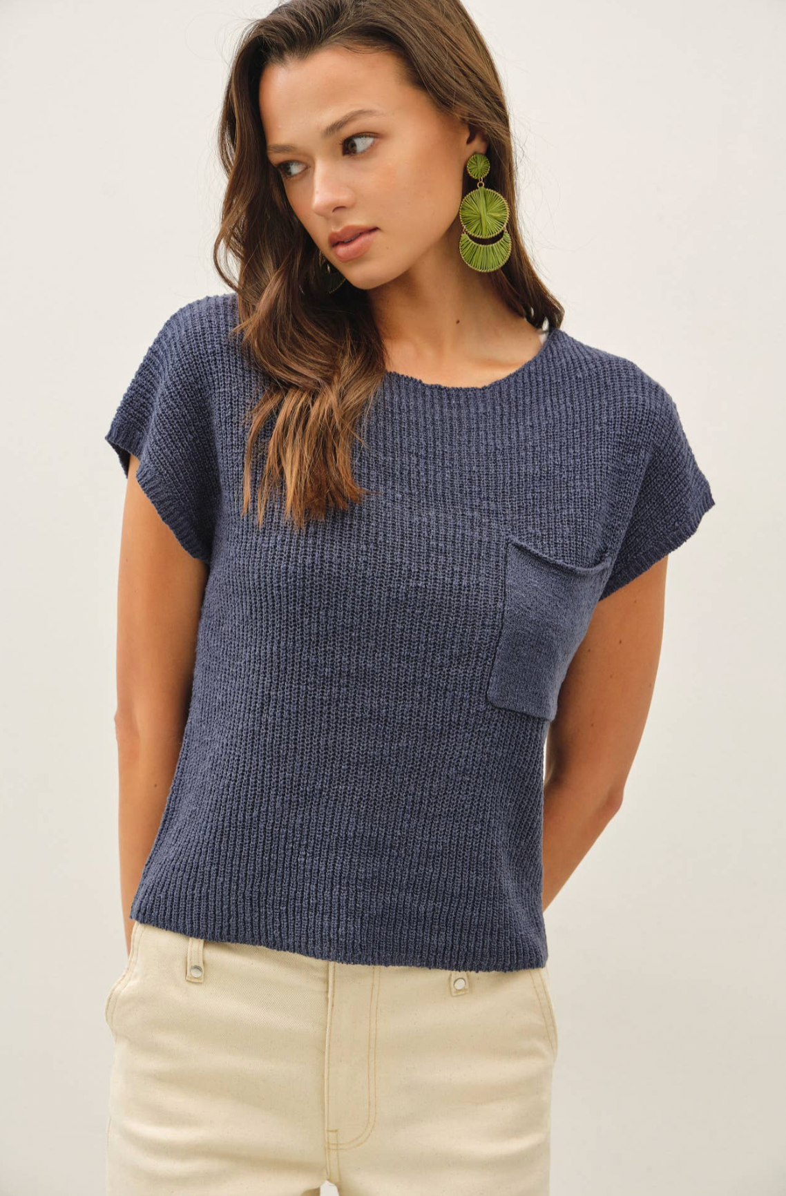 Dolman Patch Pocket Boxy Knit - 5 Colors