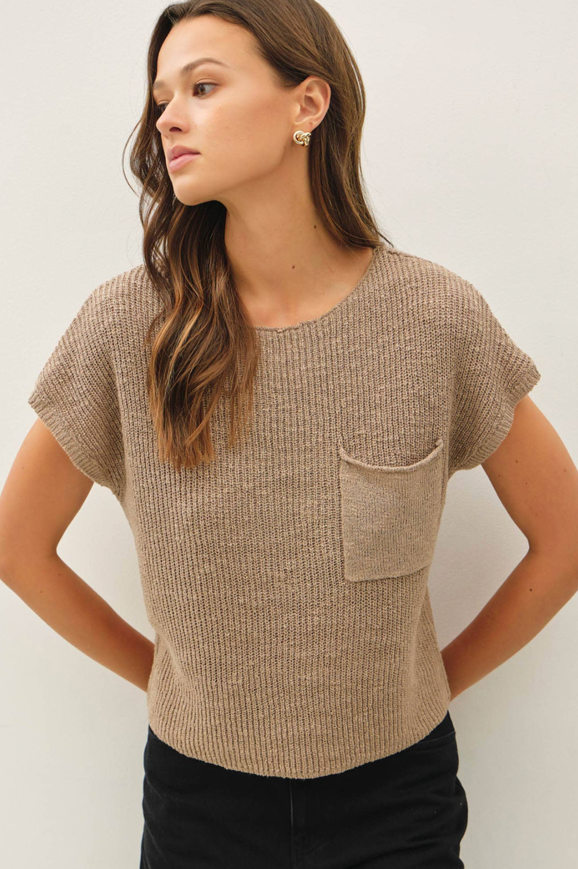 Dolman Patch Pocket Boxy Knit - 5 Colors
