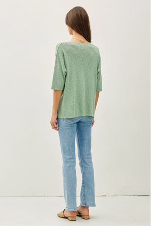 Marina Short Sleeve Sweater in Teal