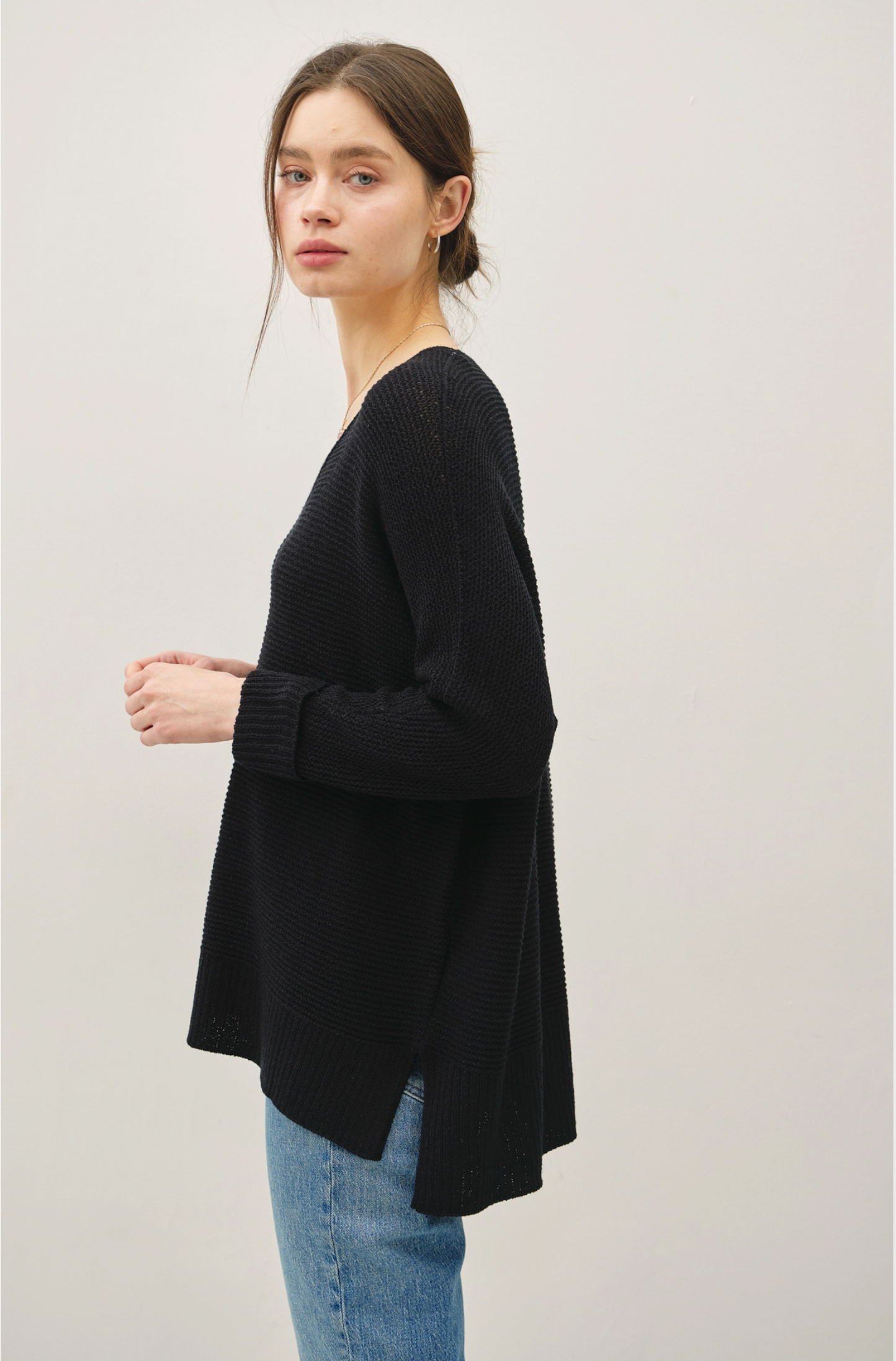 Elisie V-Neck Knit Sweater