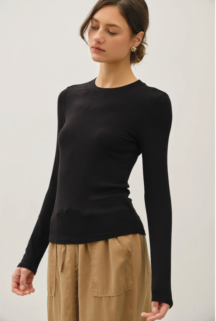 Gina Ribbed Long Sleeve