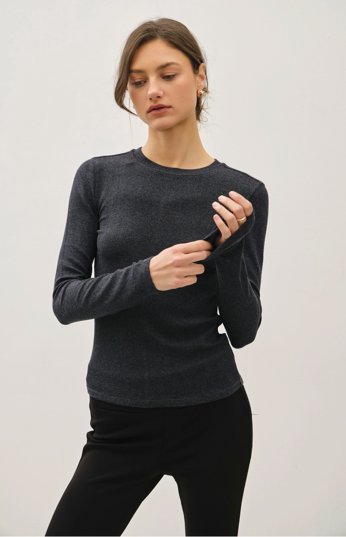 Gina Ribbed Long Sleeve