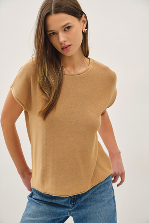 Zoya Boxy Short Sleeve Sweater
