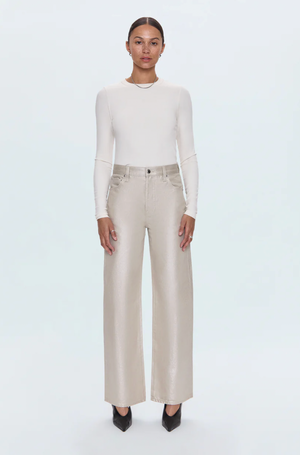 Pistola Tate Bowed High Rise in Champagne