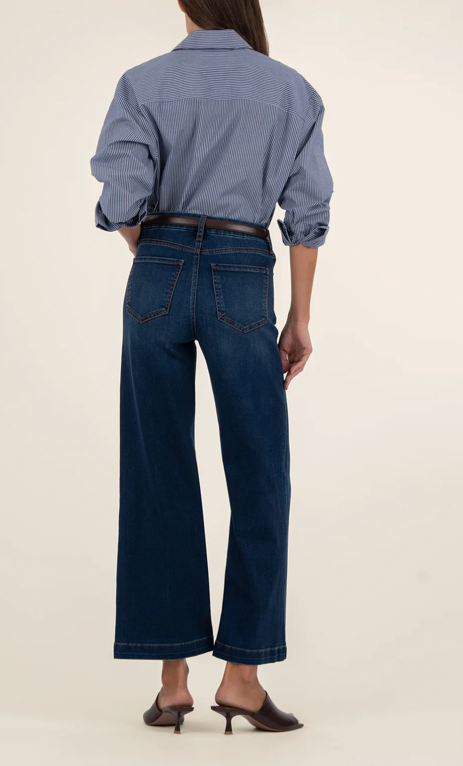 KUT Meg High Rise Wide Leg Jean with Patch Pickets