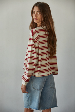 By Together Striped Long Sleeve Top