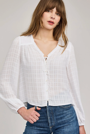 Vanessa Button Up Blouse in White