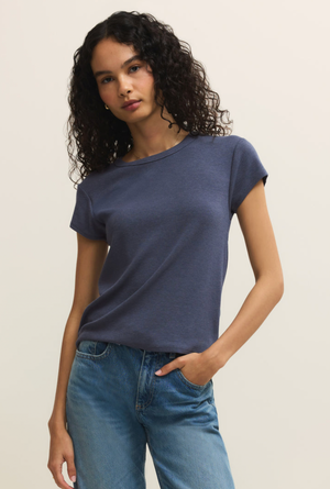 Z Supply Renae Rib Top in Indigo