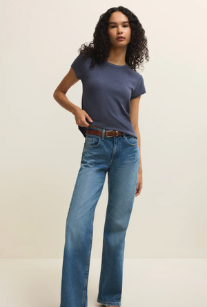 Z Supply Renae Rib Top in Indigo