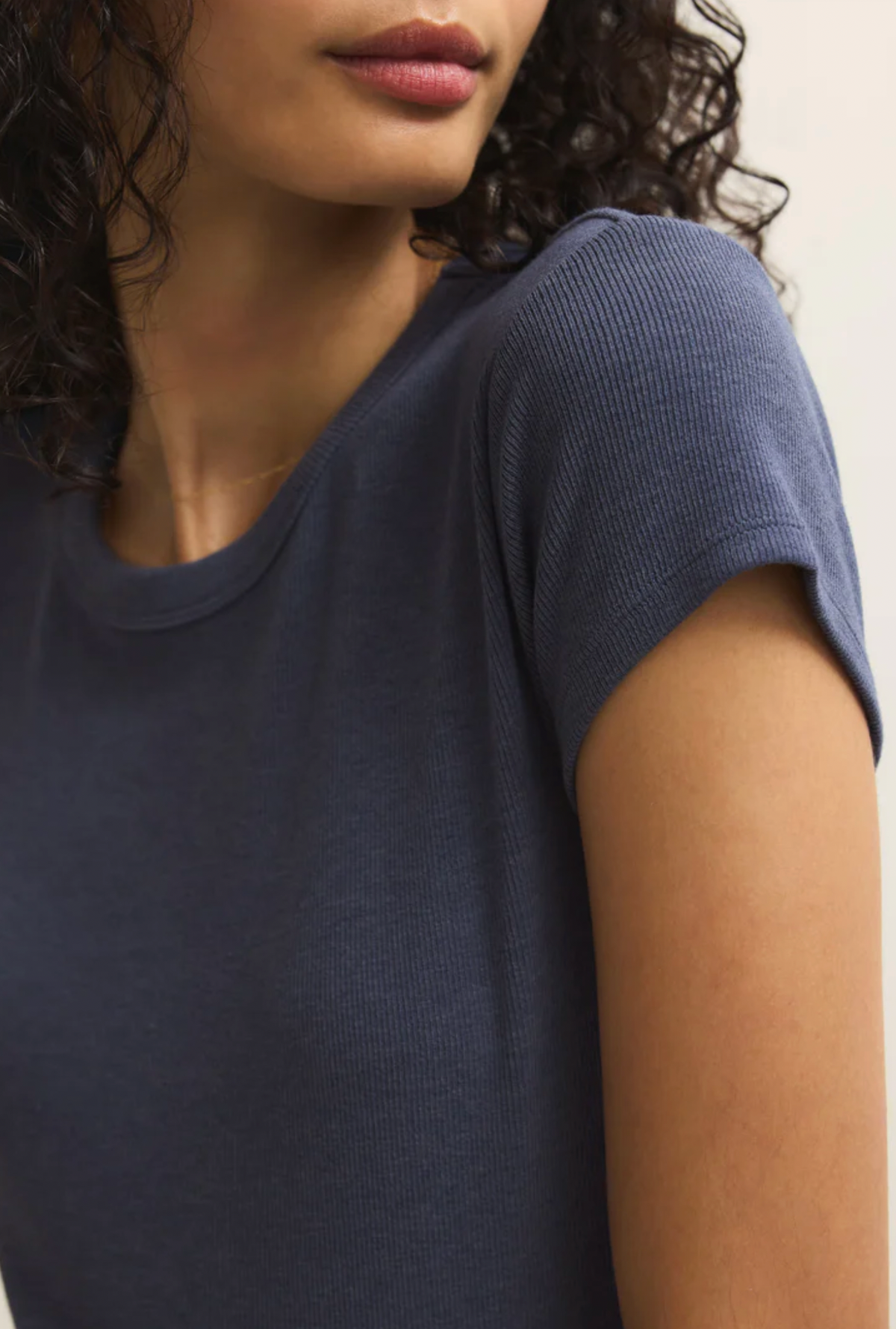 Z Supply Renae Rib Top in Indigo