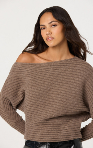 Astr the Label Samaria Mocha Sweater