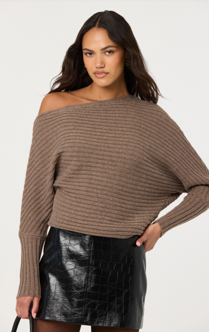Astr the Label Samaria Mocha Sweater