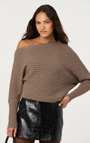 Astr the Label Samaria Mocha Sweater