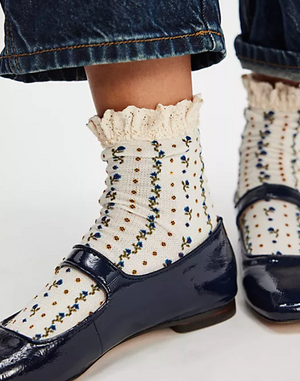 Free People Rosebud Waffle Knit Socks