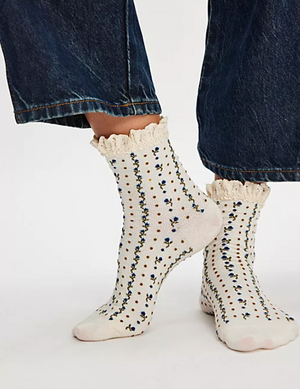 Free People Rosebud Waffle Knit Socks