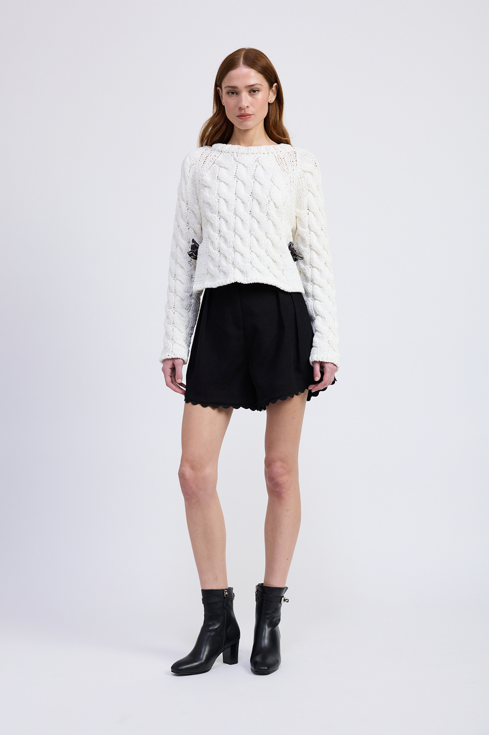 En Saison Bridget White Sweater
