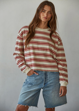 By Together Striped Long Sleeve Top